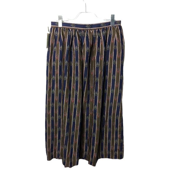 Vintage 80's Susan Bristol Maxi Skirt Striped Floral Print Boho Peasant NWT - Picture 2 of 9